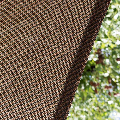 Vista 9 de Amgo Parasol cuadrado rectangular marrón de 6 x 6 pies, UPF50+ AGTAPR1416, para hacer toldo, 95% de bloqueo UV, permeable al agua y al aire