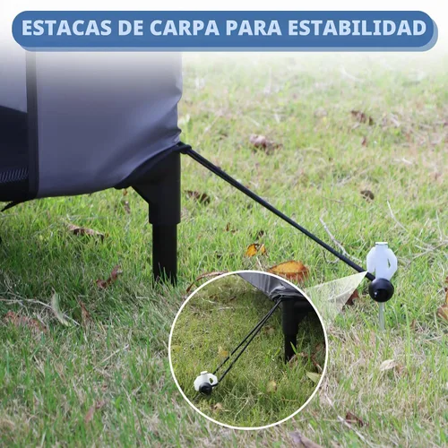 Vista 3 de Casa para perros de 36" para exteriores para perros medianos y grandes refugio elevado para perros