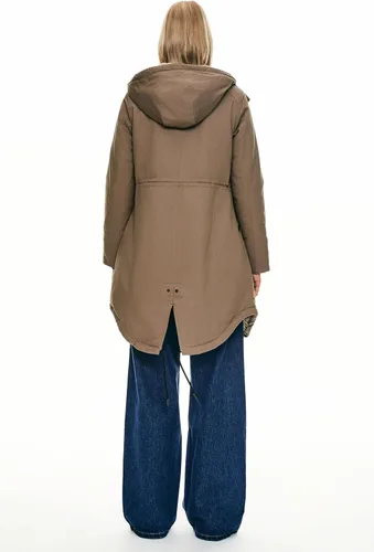 Vista 2 de Orolay Parka Abrigo de invierno con forro polar grueso para mujer con bolsillos