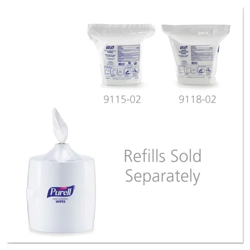 Vista 9 de PURELL 9019-01 Despachador para pared de toallitas esterilizadas blancas. Tamaño grande