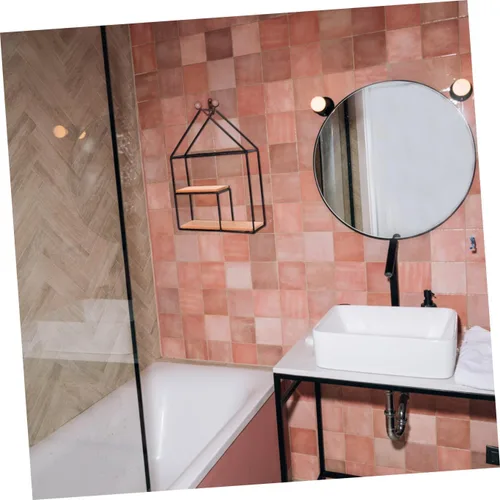 Vista 7 de IMIKEYA Estante para fotos, estante de madera rústica, decoración de pared, estante flotante sobre inodoro para baño, cocina