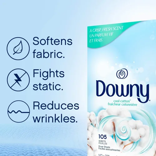 Vista 3 de Downy Hojas para secadora suavizantes de tela, April Fresh, 240