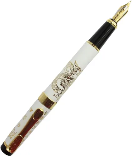 Vista 10 de Gullor 818 Fountian Pen con clip dorado - Negro