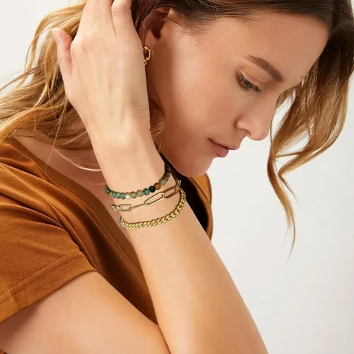 Vista 4 de Long tiantian Pulseras de oro en capas para mujer, estilo bohemio, múltiples, ajustables, abiertas, apilables, diamantes de imitación, hojas