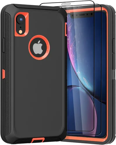 Vista 14 de Funda diseñada para iPhone XR [protección de cuerpo completo 3 en 1] Funda resistente de grado militar, a prueba de golpes y caídas de 6.1 pulgadas