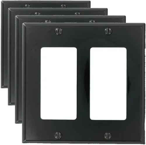 Vista 4 de Leviton Decora/GFCI de dispositivo – 1-Gang decora placas de pared, 80401-NE Negro
