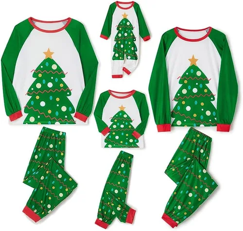 Vista 7 de Pijamas de Navidad para la familia conjunto de pijamas de Navidad familiares a juego pijamas de Navidad pijamas familiares