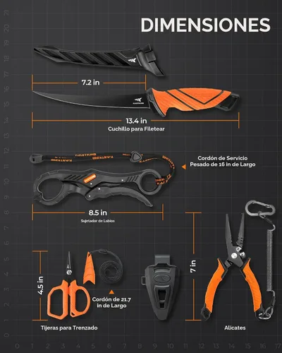 Vista 8 de KastKing SteelStream - Juego de herramientas de pesca, equipo de pesca