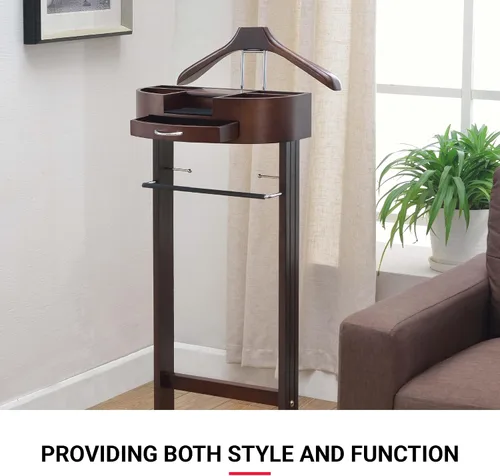 Vista 4 de Proman Products VL16546 ropero valet. Nogal oscuro