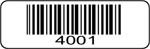 Vista 5 de 1000 etiquetas numeradas, 0001 a 1000 rollos de códigos de barras serie preimpresos, calcomanías secuenciales de código de barras de 1-1/2 x 1/2