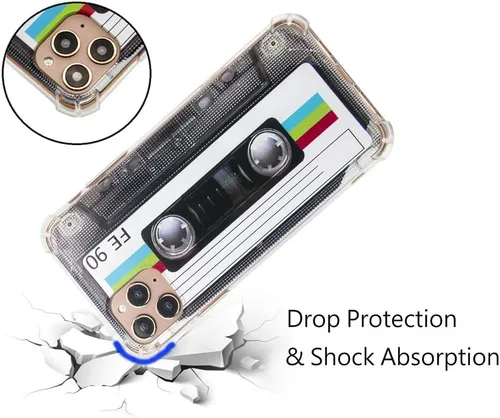 Vista 9 de FAteam - Funda para iPhone 11 Pro Max, acabado mate, resistente, suave, con esquinas reforzadas, TPU suave, parachoques suave, funda de cassette