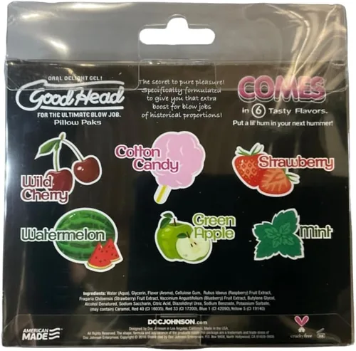 Vista 2 de GoodHead - Paquetes de almohadas, 6 piezas de sabores surtidos, 1 onza