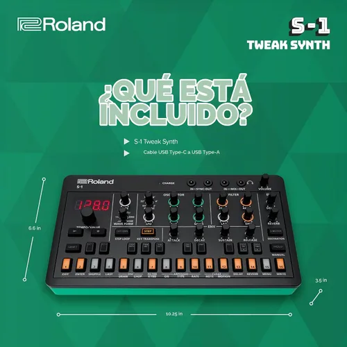 Vista 6 de Roland AIRA Compact S-1 Tweak Synth Micro polisintetizador ultraportátil con herramientas avanzadas Control de sonido D-Motion