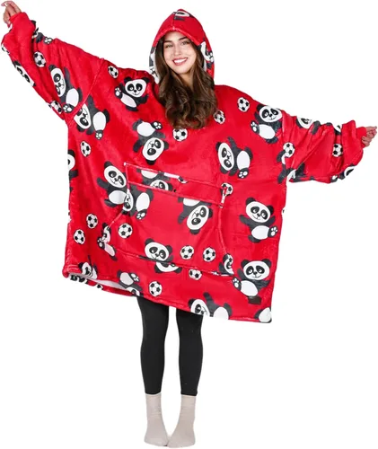 Vista 25 de Tirrinia - Sudadera con capucha de gran tamaño, manta de sherpa cómoda, reversible, gigante, para adultos, hombres, mujeres, adolescentes, esposa
