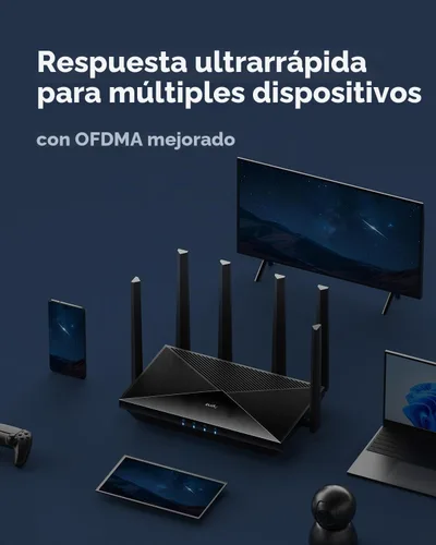 Vista 5 de Cudy Router Wi-Fi 7 de tres bandas BE6500, 4 antenas, 5X GbE, WR6500