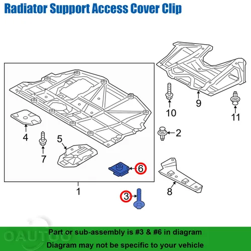 Vista 4 de Tuerca de retención de parachoques delantero con kit de tornillos C274-50-133, 9CF6-00-516B para Mazda Mazda 2 3 5 6 CX-3 CX-30 CX-5 CX-50 CX-7 CX-9
