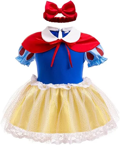 Vista 128 de Disfraz de princesa de Belle Sofía Blancanieves para niñas pequeñas, disfraz de princesa, Navidad, Halloween, mameluco con diadema