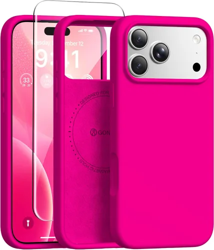 Vista 235 de GONEZ Funda magnética para iPhone 12 Case / 12 Pro Case, compatible con MagSafe, [protector de pantalla + protector de lente de cámara], funda