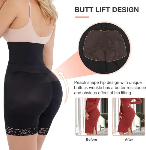 Vista 4 de FeelinGirl Faja moldeadora para mujer con control de abdomen, moldeador de glúteos, pantalones cortos más delgados con envoltura de cintura extraíble