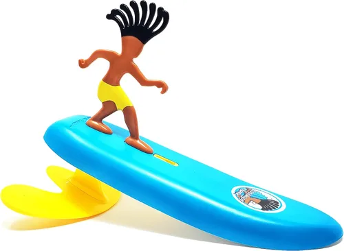 Vista 6 de Surfer Dudes Classics Juguete de tabla de surf y minisurfista impulsado por olas, para la playa, Aussie Alice