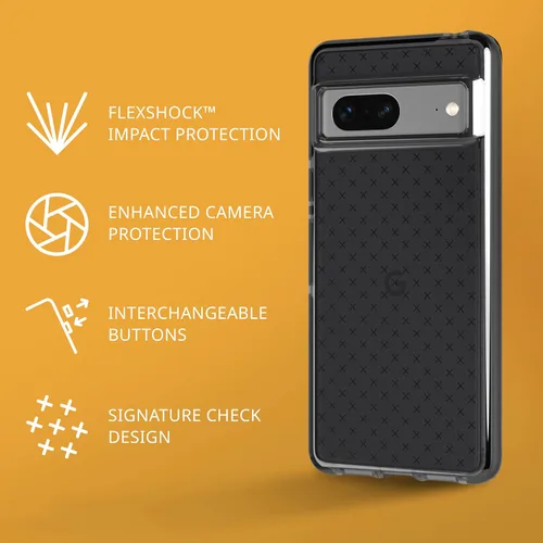 Vista 2 de Tech21 Google Pixel 7 Evo Check - Funda ultra protectora para teléfono con protección contra caídas de 16 pies