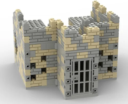 Vista 4 de Lemess Ruinas militares WW2 Ruins Juego de construcción de ruinas, 372 piezas WW2 Ruined Building Military Sets Compatible con WW2 Set
