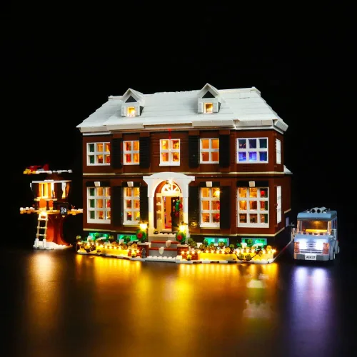 Vista 6 de BrickBling Kit de iluminación LED compatible con Lego Home Alone 21330 Edificio, kit de iluminación con control remoto compatible con Lego 21330