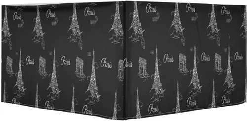 Vista 4 de Lanwood Paris Sketch - Juego de edredón de 8 piezas, tamaño matrimonial, color blanco