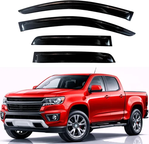 Vista 256 de KPY Protector de lluvia compatible con Ford Bronco 1980-1996, Ford F150 F250 F350, deflectores de ventilación lateral para visera de ventana