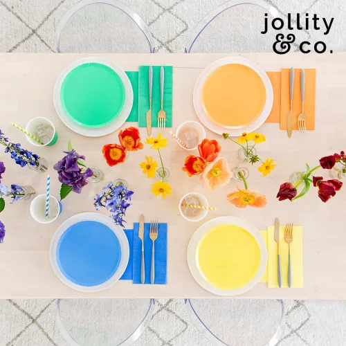 Vista 4 de Jollity & Co Platos de Postre Shade - Paquete de Papel Negro Ónix de 8 para Pastel - Platos Desechables de Fiesta para Baby Showers, Aniversarios