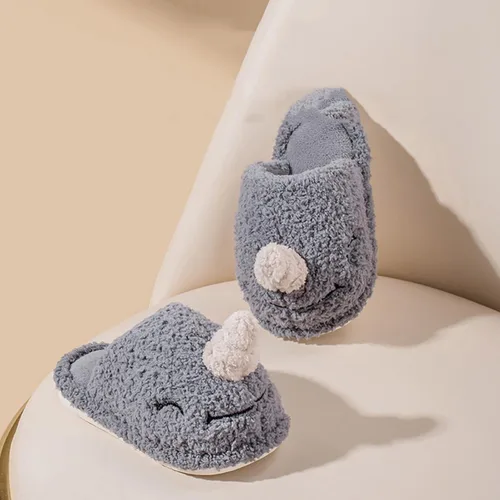 Vista 7 de T Strap Sandals for Girls Fashion Cute Autumn and Winter Girls Boys Slippers Flat Bottom Fuzzy Girl Slippers