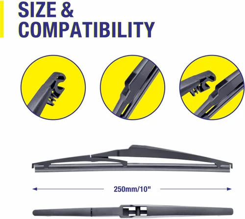 Vista 3 de 10" Limpiaparabrisas Traseros de Repuesto para TOYOTA RAV4 2018 2017 2016 2015 2014 2013, Highlander 2024 2023 2022 2021 2020, Corolla Cross