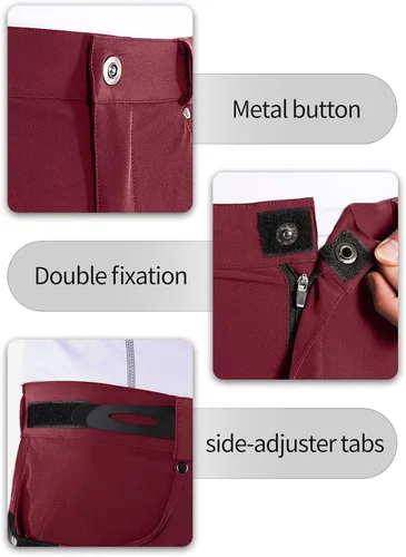 Vista 9 de BERGRISAR Pantalones cortos de ciclismo para hombre, corte holgado, con 6 bolsillos