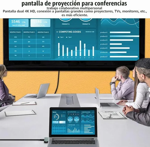 Vista 6 de Hub tipo C, 5 en 1 tipo C a PD, tipo C, USB3.1, AUX de 0.138 in, adaptador de concentrador USB C USB2.0 para Android para OS X