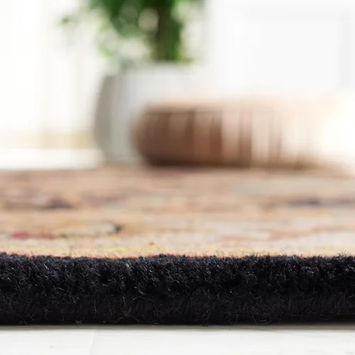 Vista 3 de Safavieh colección Heritage HG628A - tapete oriental tradicional hecho a mano de lana verde oscura y dorada, Lana, negro / beige (Black/ Beige)
