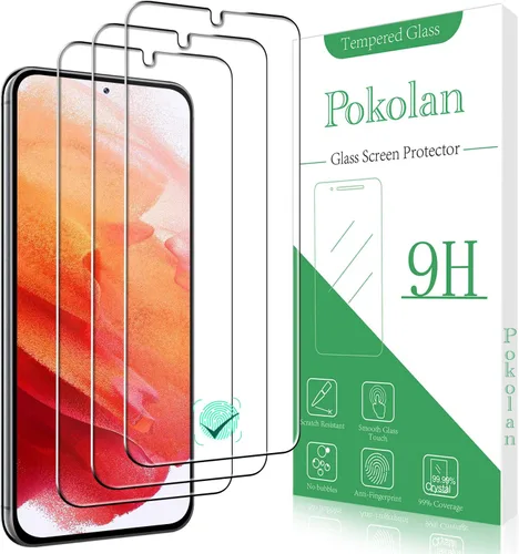 Vista 12 de Pokolan Protector de pantalla para Samsung Galaxy S23 5G Película de vidrio Transparente
