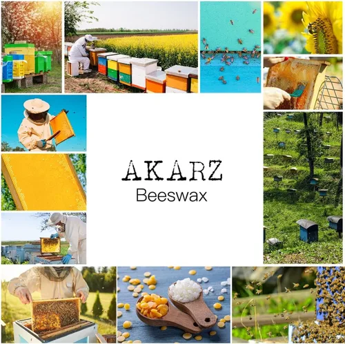 Vista 5 de AKARZ Cera de abejas blanca (35.27 oz) Orgánica Natural Pura para Bálsamos Labiales Lociones Velas Abejas Pastillas de Cera