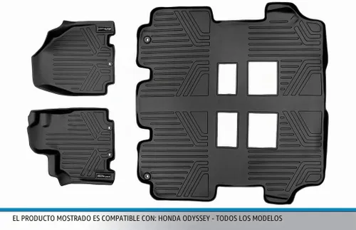 Vista 5 de MAXLINER - Juego de alfombrillas de ajuste personalizado de 3 filas compatibles con Honda Odyssey 2011-2017