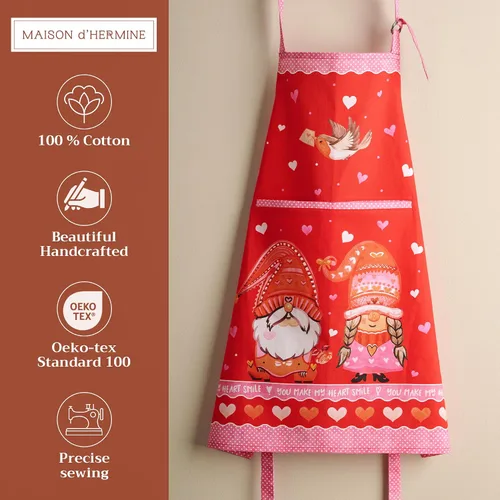 Vista 862 de Maison d' Hermine Delantales para mujer con bolsillo, 100% algodón (27.50 x 31.50 pulgadas)