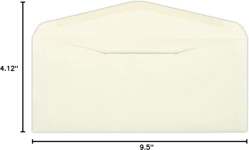 Vista 3 de LUXPaper #10 Sobres comerciales con solapa 4 1/8 pulgadas x 9 1/2 pulgadas Lino natural Texto de 24 libras 500 unidades 24 libras. Lino