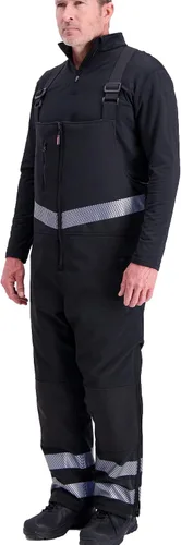 Vista 4 de RefrigiWear Overol con peto de visibilidad mejorada Softshell con aislamiento resistente al agua con cinta plateada reflectante