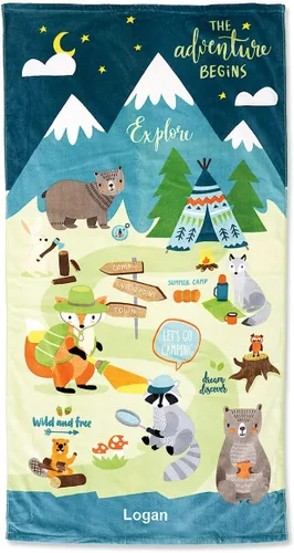 Vista 16 de Lillian Vernon All Sports Toalla personalizada para niños, bordada a medida con nombre o monograma, toallas infantiles extragrandes de 30 x 60