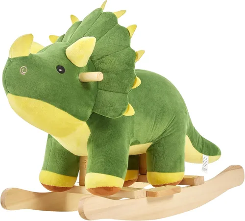 Vista 8 de FUNLIO Caballo mecedor de unicornio para bebé, caballo mecedor de unicornio de hadas arco iris para niños pequeños de 6 meses a 3 años, balancín