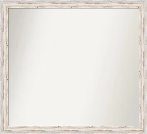 Vista 360 de Amanti Art Espejo personalizado, espejo de baño estrecho Alexandria White Wash, espejo de pared o espejo de tocador de baño sobre el fregadero