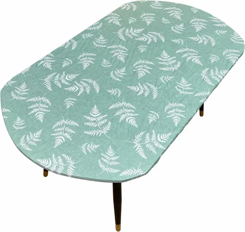 Vista 32 de Pioggia Mantel redondo de vinilo ajustable con reverso de franela, mantel elástico, impermeable, a prueba de aceite, mantel de plástico ideal