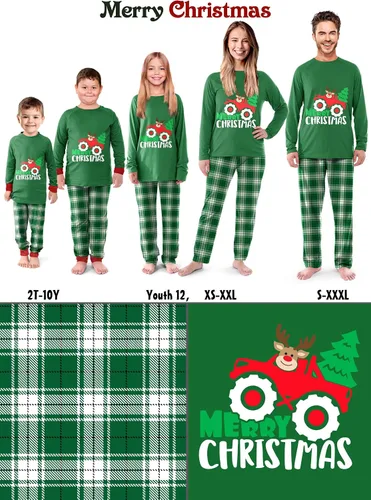 Vista 5 de Rnxrbb Set Family Christmas Pajamas Holiday Xmas Pjs