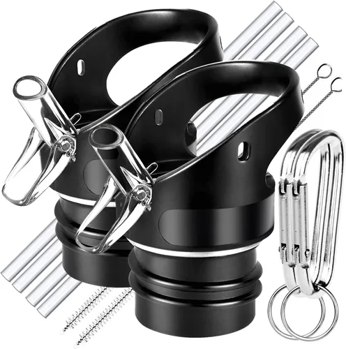 Vista 9 de Tapa de popote para Hydro Flask boca estándar, multicompatible con tapa de ascenso Simple Modern para boca de 1.91 pulgadas, 18 onzas, 21 onzas, 24