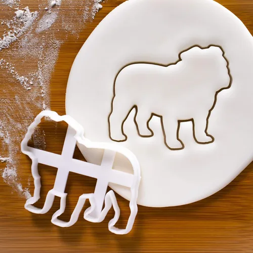 Vista 2 de Cortador de galletas Bulldog Silueta Inglés, 1 pieza - Bakerlogy