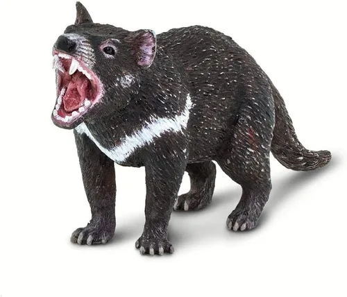 Vista 2 de Safari Ltd. Tasmanian Devil Figurine - Figura marsupial realista de 3.5 pulgadas, juguete educativo para niños, niñas y niños a partir de 3 años