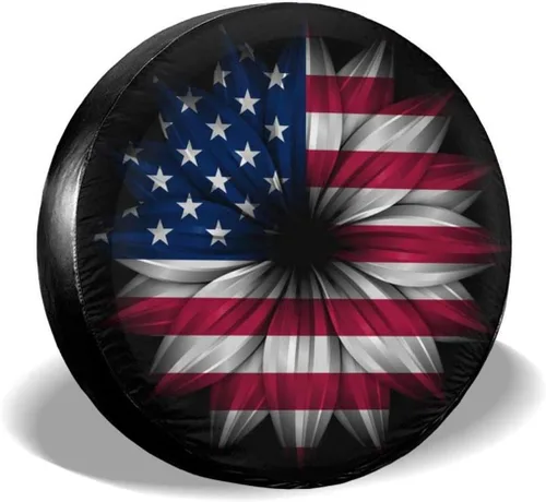 Vista 3 de Cubierta de neumático de repuesto personalizada, cubiertas de rueda universales personalizadas, añade tu propio texto e imagen, para Jeep, remolque